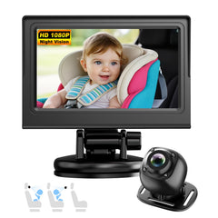 BTLMEMO baby camera monitor backseat display provides a clear infant view.