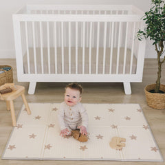 Bubba Bear baby play mat with thick foam stars for cushioned tummy time.