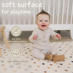 Bubba Bear foldable waterproof play mat easy storage and quick cleanup.