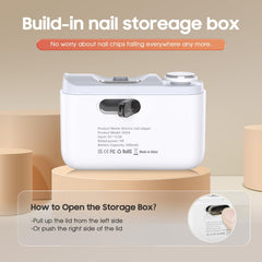 Bubbacare LED light illuminates the nail area.