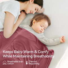 BubblePanda bamboo fiber blanket with breathable material for baby comfort.