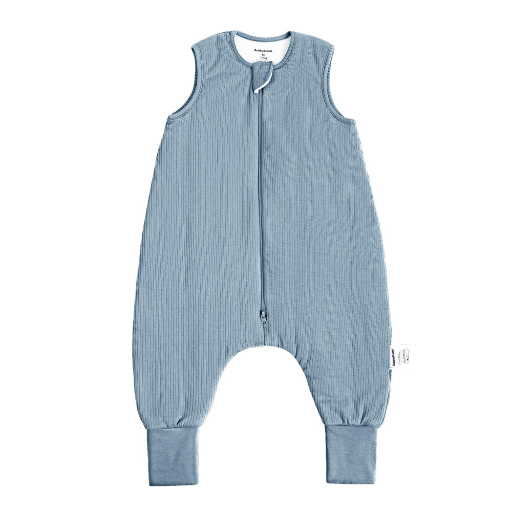 BubblePanda rayon bamboo sleep sack with feet provides warm, breathable comfort for naps.