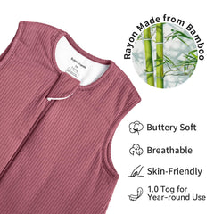 BubblePanda sleep sack demonstrating 2 way zipper for easy diaper changes
