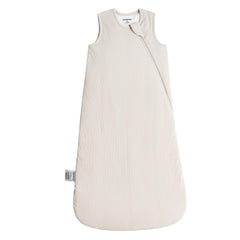 BubblePanda sleep sack close-up shows breathable bamboo fabric for baby comfort.