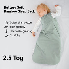 BubblePanda sleep sack shows two-way zipper for easy night changes.