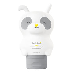 Bubbsi whipped coconut oil baby lotion jar close-up showing rich hydration for dry skin