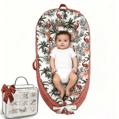 Bubbyhuts Baby Lounger with breathable cotton exterior for cool comfort.