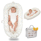 Bubbyhuts Triangle baby lounger with breathable cover for comfy, supervised play.