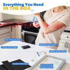 Bubzi Co footprint ink pad detail—clear tiny-toe impressions for memories.