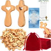 Bucherry olive wood small pocket cross for personal devotion