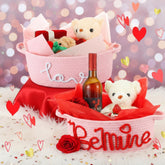 Bucherry Valentine basket set with two gift baskets for romantic gifting and decor.
