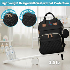 Buddy Bear diaper bag backpack insulated bottle holders keep drinks warm or cool.