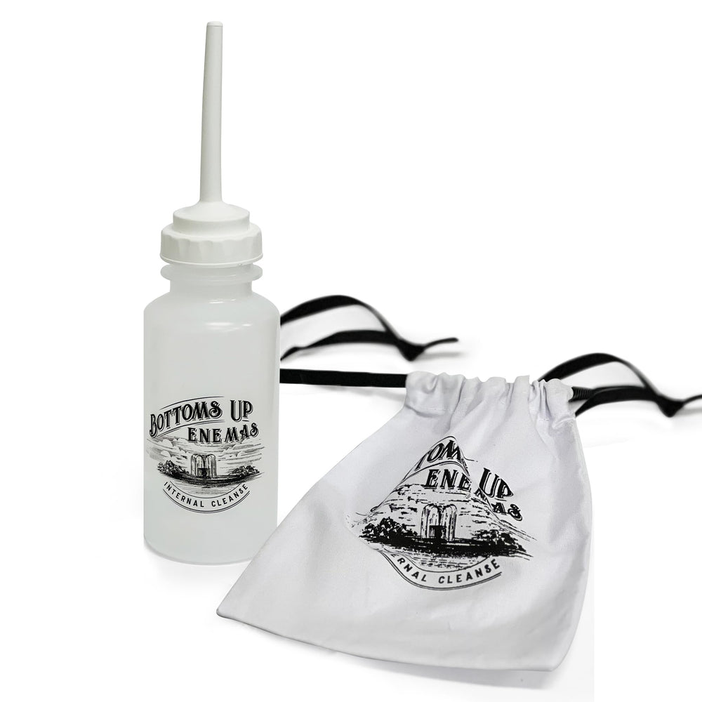Bottoms Up Enemas BUE reusable enema bottle with 10oz capacity for easy cleansing.