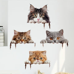 Buer Homie cat wall sticker 30x90cm adds playful decor to any room.