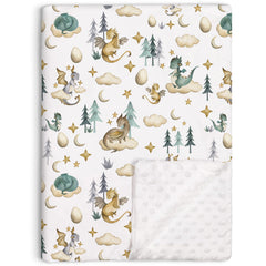 Buerhanerry Dragon Blanket front dragon design for playful visuals and warmth