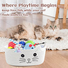 Bufims durable cotton rope basket for long-lasting use in homes.