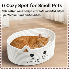 Bufims cat gifts basket open-top design offers easy access to toys.