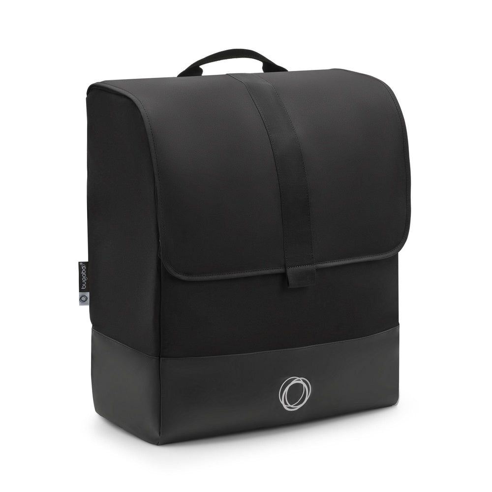 Bugaboo Butterfly transport bag in black with secure zippers protects against dirt and scratches during travel.