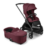 Bugaboo Dragonfly bassinet cocoon provides newborn comfort during city naps.