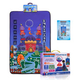BUIFAC foldable prayer mat for kids showing compact travel-ready design for learning.