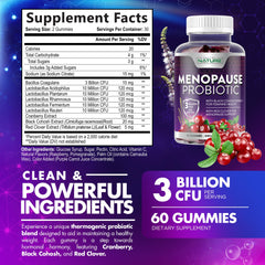 Bottle back reveals ingredients and vegan non-GMO formula for menopause wellness.