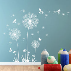 Buiory Dandelion wall decal PVC material is self-adhesive and residue-free.