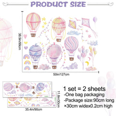Buiory wall decal featuring clouds and balloons for playful kids room