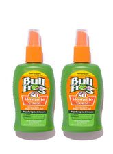 Bullfrog Mosquito Coast bottle front with SPF 50 sun and bug protection.