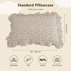 Bulutu pillowcase floral pattern highlights cute camellia and animal designs for kids' room decor.