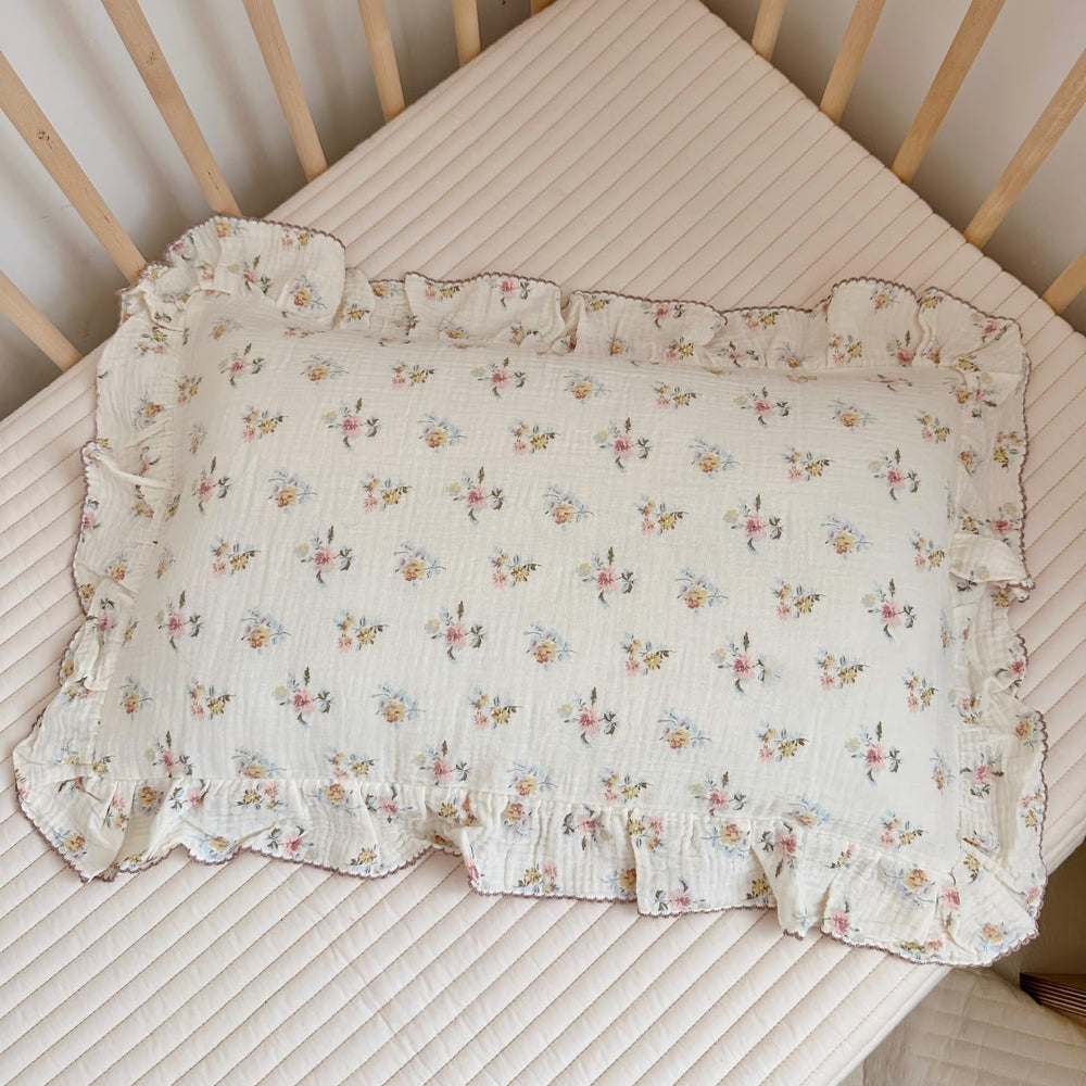 BuLuTu azalea flowers pillowcase offers breathable, skin-friendly comfort for toddlers.