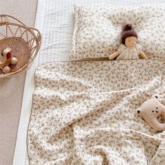 BuLuTu 47x51 inch toddler blanket in crib setting highlights breathable fabric