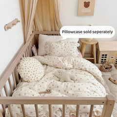Soft muslin cotton texture close-up shows breathable, skin-friendly fabric.