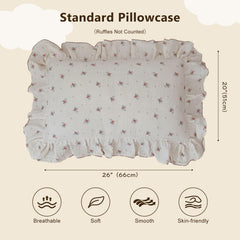 BuLuTu muslin pillowcase closeup shows delicate weave and skin-friendly fabric.