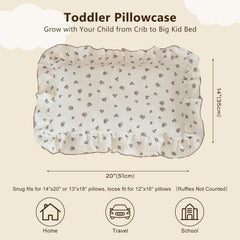 BuLuTu pansy floral dot pillowcase adds charming nursery decor and comfort.