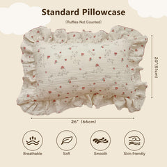 BuLuTu rabbit floral toddler pillowcase soft texture supports comfy sleep.