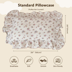 BuLuTu pillow cover closeup highlights ruffled edge for playful nursery decor.