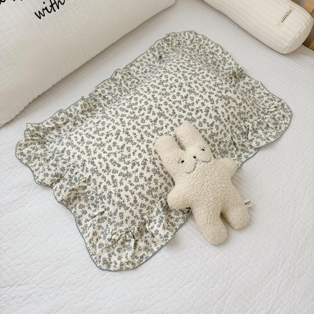 BuLuTu soft cotton kids pillowcase features blue floral print and envelope closure for secure fit.