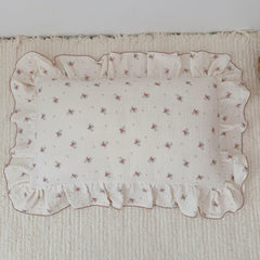 BuLuTu berry-pattern muslin toddler pillowcase, soft and breathable for gentle sleep.
