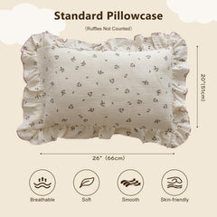 BuLuTu toddler pillowcase with ruffles adds gentle bedtime charm.