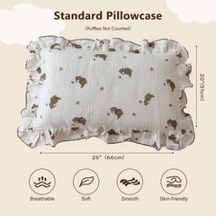 BuLuTu toddler pillowcase in breathable muslin, easy to wash