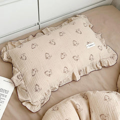BuLuTu two-layer muslin cotton fabric close-up, soft and breathable for gentle skin.
