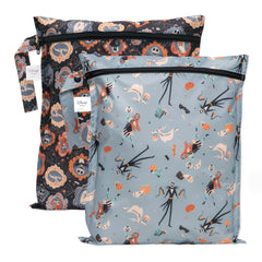 Bumkins Disney Nightmare Before Christmas wet bag 2-pack ready for travel.