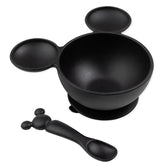 Bumkins Mickey Mouse bowl with suction base helps keep meals in place during self-feeding.