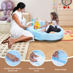 BUMNANA velvet-covered travel bed soft skin-friendly surface for kids.