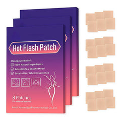 BumpGlow hot flash patch on arm for discreet relief.