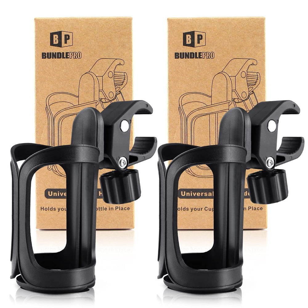 BundlePRO stroller cup holder front view with secure, spill-free access.