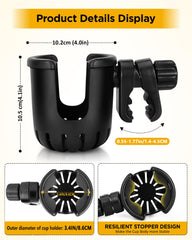 BundlePro universal cup holder mounted on bicycle handlebar for easy reach