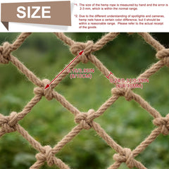 Bunifa rope net on balcony provides a sturdy barrier for pets and children.