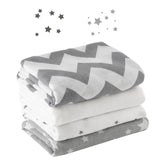 Bunnikins and Clover muslin swaddle blanket fully wrapped for newborn comfort