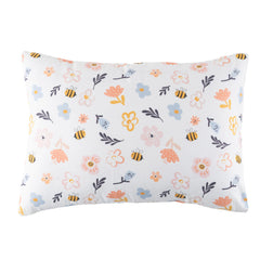 Bunnikins & Clover toddler pillow front view; cozy 13x18 size for naps.